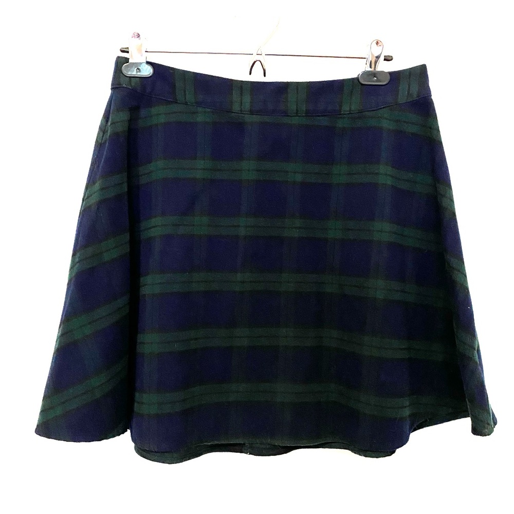 Old Navy Plaid A-Line Wool Skirt
